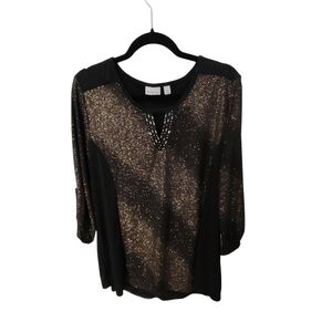 Kim Rogers Glittery Top‎  Size XL